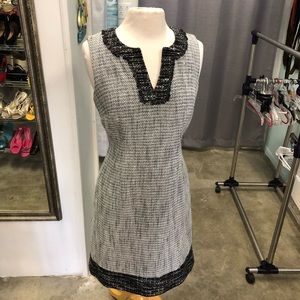 Karl Lagerfeld Black/White Sleeveless Dress Size 8